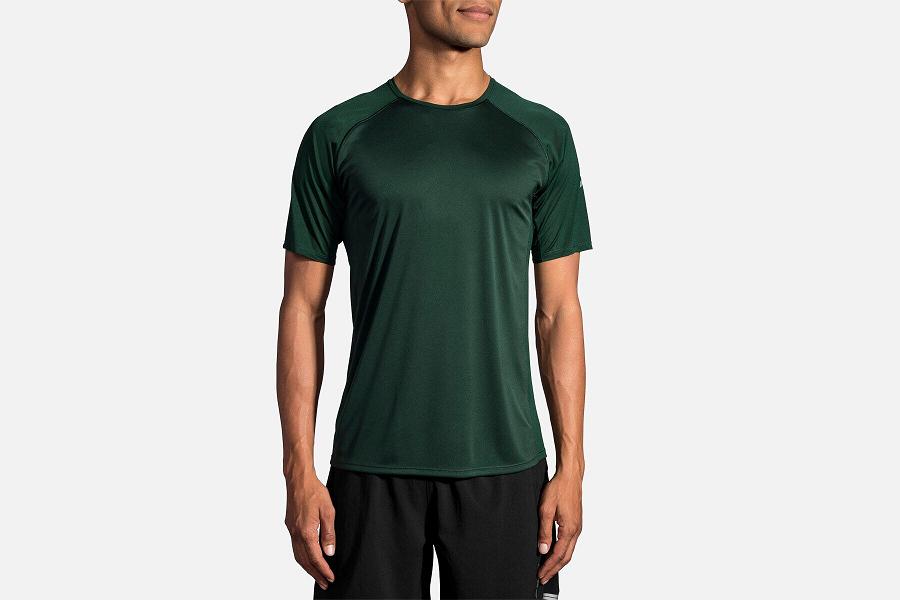 Brooks Stealth Men Apparel & Running Shirt Green KCA917530